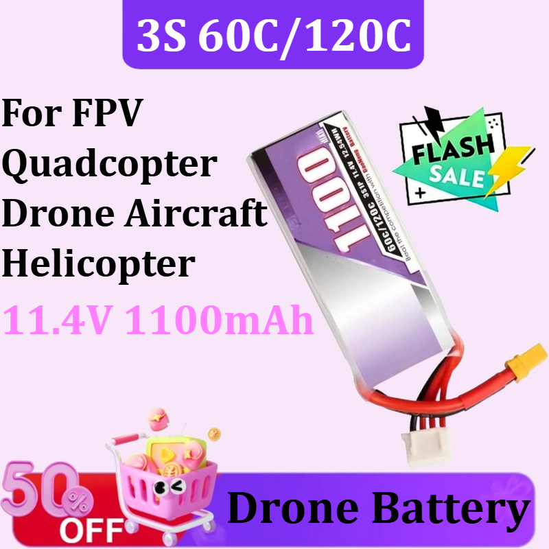 Drone Battery 3S - 3S 1100mAh 60C/120C 11.4V Lipo Battery