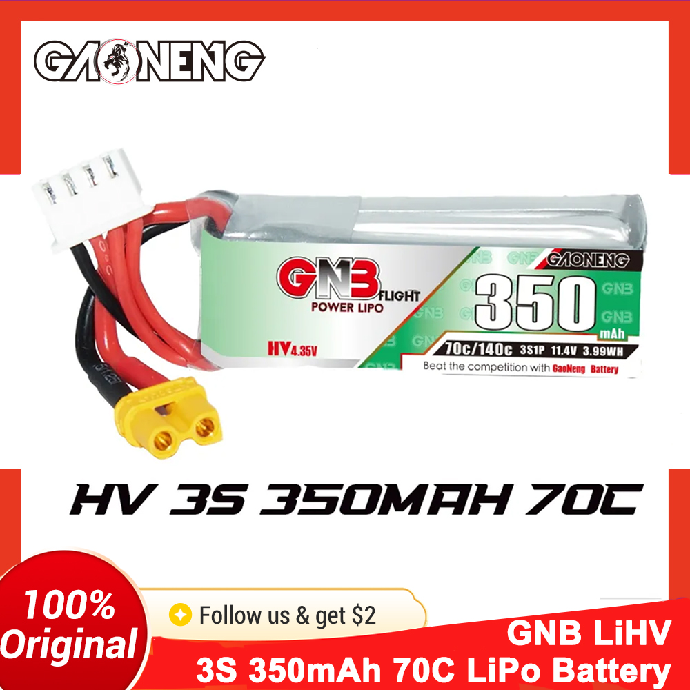 Gaoneng GNB 350mAh 3S 70C LiPo - đánh giá và giá Drone Battery 3S