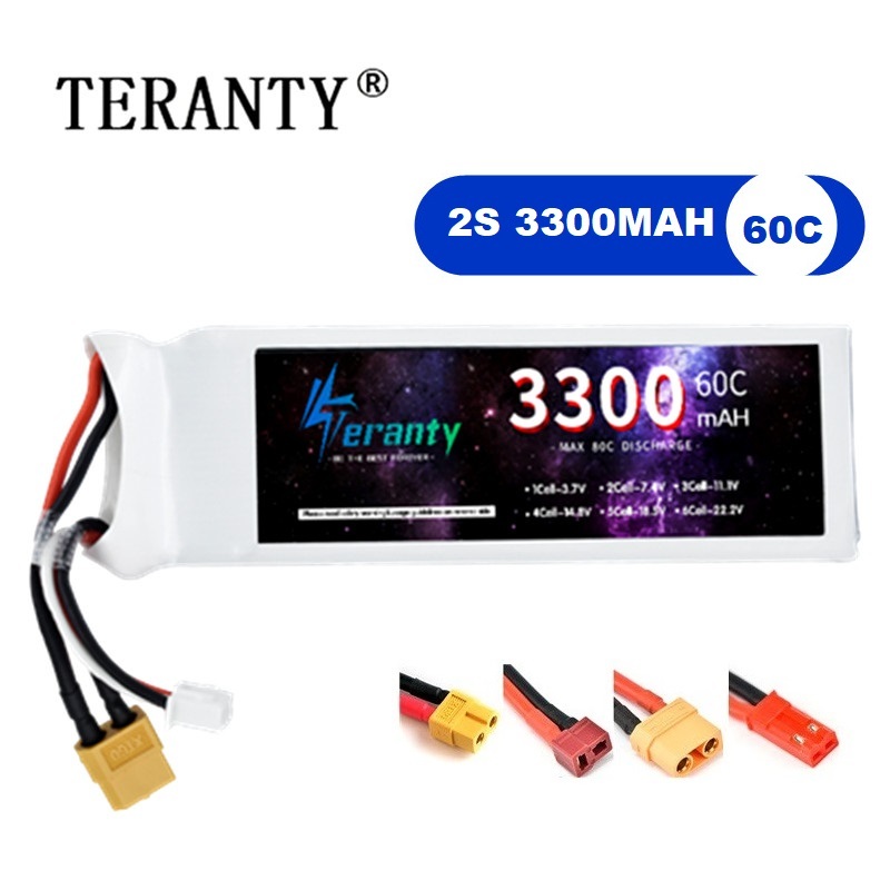 2S 7.4V LiPo Battery 3300mAh 6 - đánh giá và giá Drone Battery Lipo