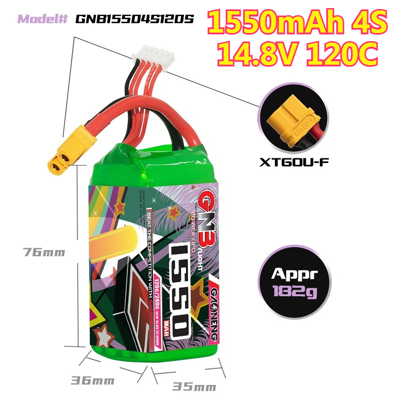 1550mAh 120C LiPo Battery 4S 1 - đánh giá và giá Drone Battery 6S